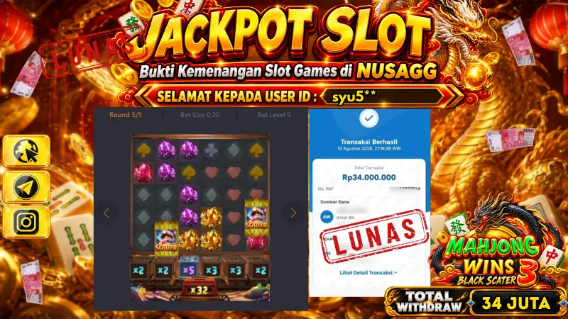 JACKPOT 34 JT  DI  GEMSTONES GOLD PG SOFT 